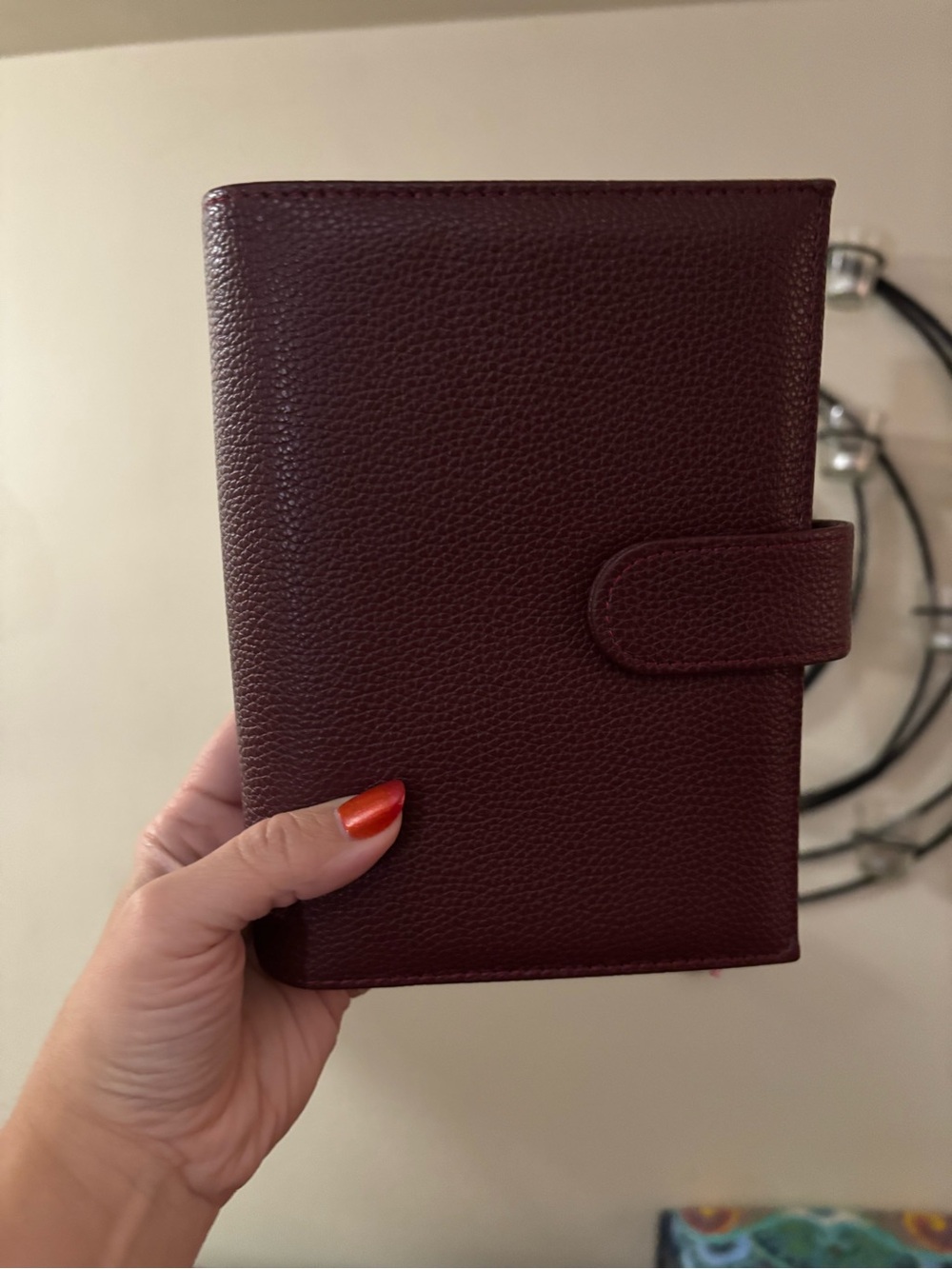 Burgundy Gold Ring A6 Binder
